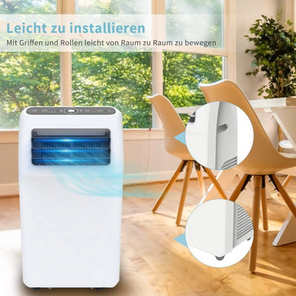 Mobiele Airco - Draagbare Airconditioning - Mini-Airconditioning - met Uitlaatslang - voor Koeling - Ventileren - Ontvochtigen - 12000 BTU - 3.5 kW - 30m² - 44.3 x 34 x 83 cm - Wit