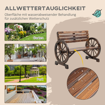Houten Tuinbank – Buitenbank – Tuinmeubel – Verandabank – Grenenhout – Waterbestendig – Stevig 240 Kg