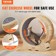 VEVOR Katten Loopwiel Stil - 29,5 Inch Kattenloopwiel - Looprad Kat - Eenvoudige Montage en Reiniging - Houten Kattenloopwiel met Afneembaar Tapijt - QUORE