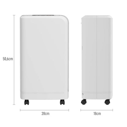 Ontvochtiger – Luchtontvochtiger – Dehumidifier – Vochtvreter – Luchtreiniger – Ontvochtigt 12L per Dag – 2L Waterreservoir - Wit