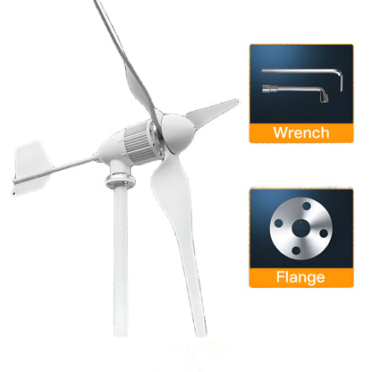 Windturbine – Horizontale As – 6KW Windgenerator – Windenergie Systeem – Duurzame Energie – Laag Aanvangsvermogen – Aluminium Behuizing - 6000W - 48V - Alleen Windturbine