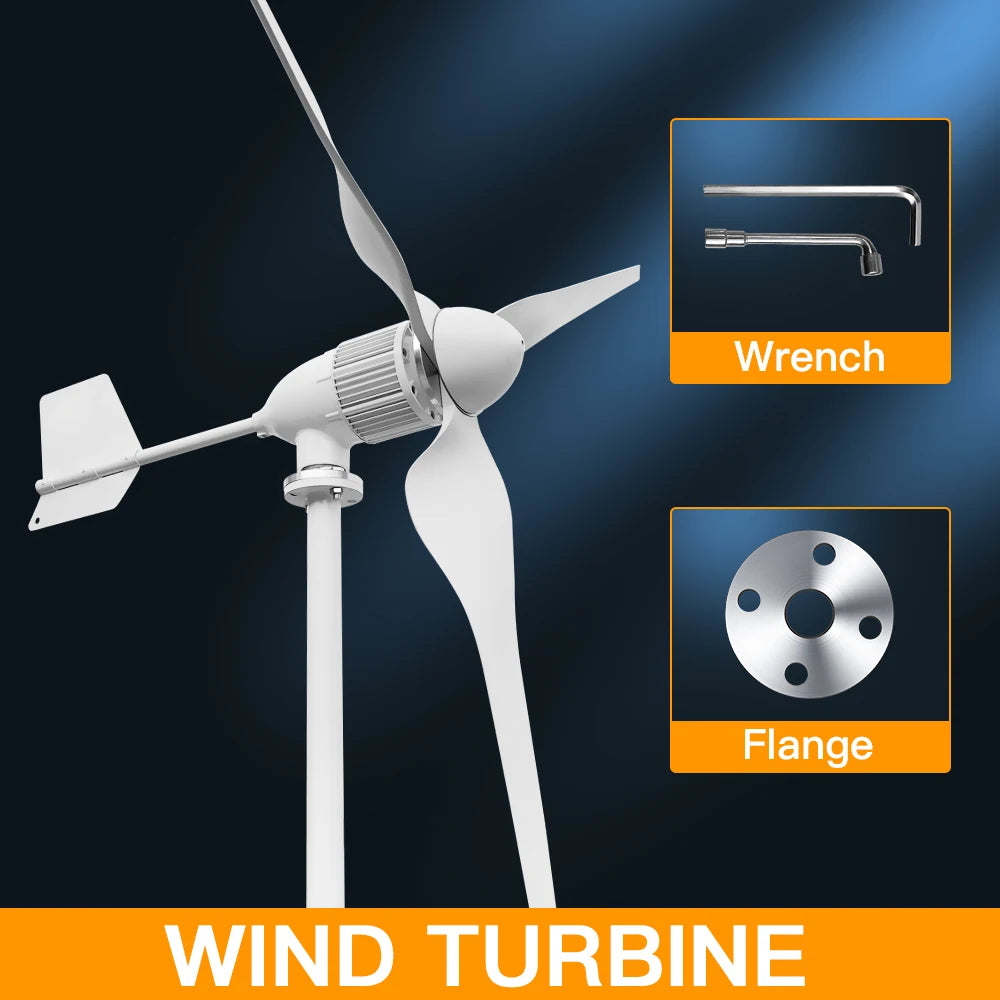 Windturbine – Horizontale Turbine – Windgenerator – Duurzame Energie – 5000W – Aluminium Behuizing - 48V - QUORE
