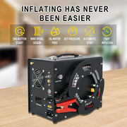 Compressor - Air Compressor - Air Compressor Tire Inflator - Airpress Compressor - 300Bar 4500Psi PCP - 220V - with built-in 12V portable power adapter Fan