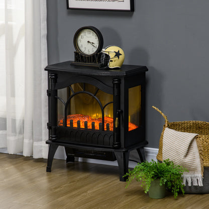 Elektrische Inbouwhaard - fireplace - Elektrische Kachel - Efficiënte Verwarming - Fireplace Heater - Draagbare elektrische open haard - Instelbaar Vermogen Tussen 1000W/2000W - Zwart - QUORE