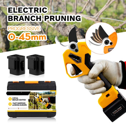 Elektrische Snoeischaar - Accu Snoeischaar - Takkenschaar - 25V - 45mm Snijcapaciteit - Lithium-ion - Anti-slip Greep - Voor Bomen - Struiken - en Bonsai - Geel