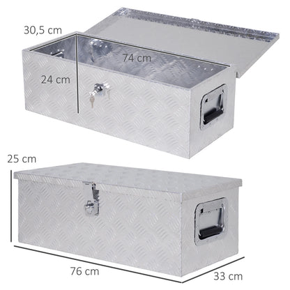 Aluminium Opbergkoffer – Gereedschapskoffer – Transportkist – Opbergdoos – Bewaarbox – Lichtgewicht 5 Kg – Veilig Op Slot - QUORE