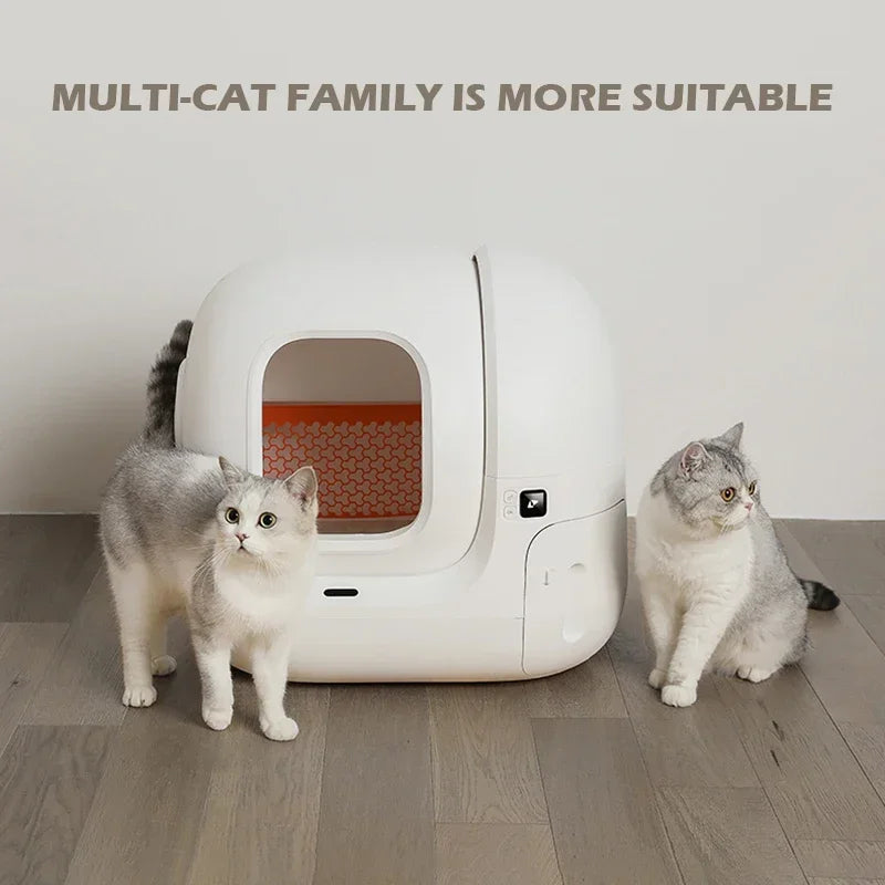 Zelfreinigende Kattenbak – Automatische Kattenbak – Zelf Schoonmakende Bak – Kattenbak Met OLED Display – Volledig Gesloten Design – Nachtlichtfunctie
