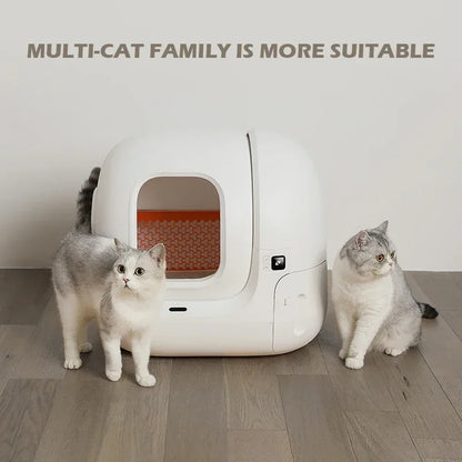 Zelfreinigende Kattenbak – Automatische Kattenbak – Zelf Schoonmakende Bak – Kattenbak Met OLED Display – Volledig Gesloten Design – Nachtlichtfunctie
