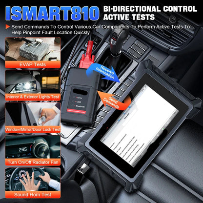 Auto Diagnosetool – OBD Scanner – Diagnoseapparaat – Sleutelprogrammering – 8-Inch Touchscreen – Bluetooth – 8500 mAh Batterij