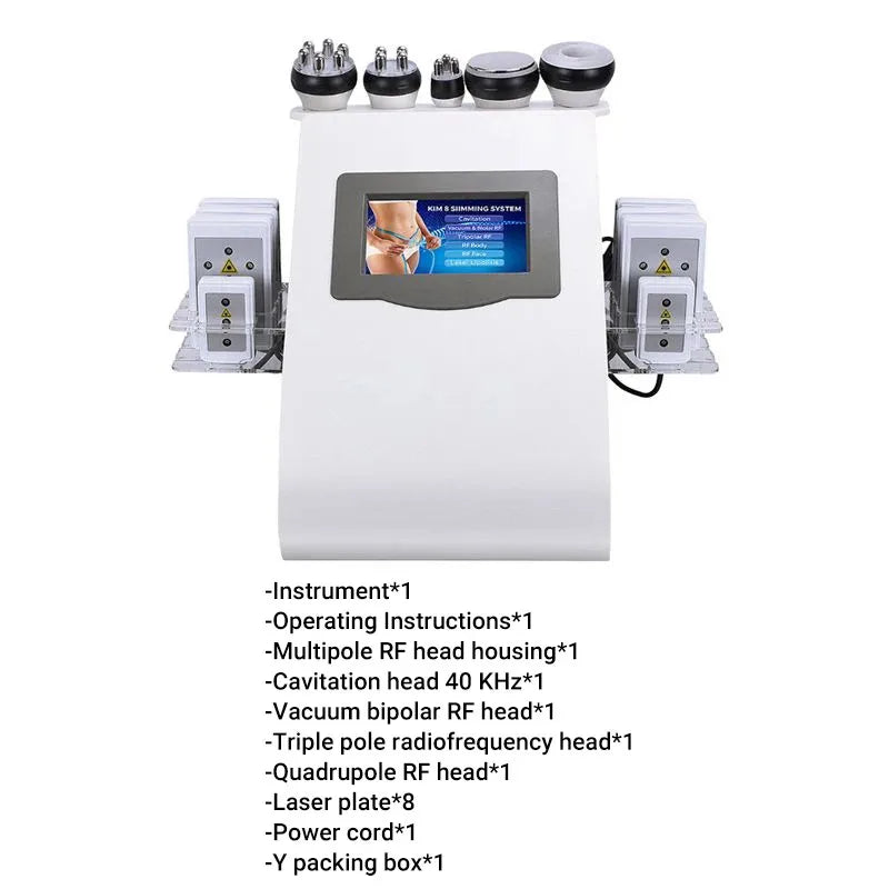 Ultrasone Vacuüm En RF Massager – Huidverzorgingsapparaat – Cellulitisbehandeling – Lichaamscontouren Verbeteren – Ultrasone Trillingen – Radiofrequentie – Vacuümzuigfunctie