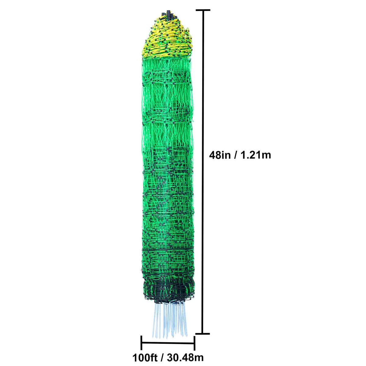 Elektrische afrastering - hekwerk - afrastering - tuinafrastering - 48“ H x 100” L - met palen & dubbel gepunte palen Utility Portable Mesh - voor eenden - 48in100ft