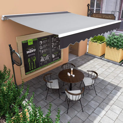 Uitschuifbare Zonwering – Handmatige Zonnescherm – Balkon Zonwering – Terras Schaduw – Aluminium Frame – Waterdicht Polyester - 250x200cm