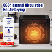 BioloMix Voedseldroger Voordeelset - Nieuwste Model professionele Dehydrator - 10 laags Droogoven - Handboek Voedsel Drogen - 6 Siliconen Bakmatten - WM 2110 DH - Dubbelwandig RVS - 25°C tot 90°C - QUORE