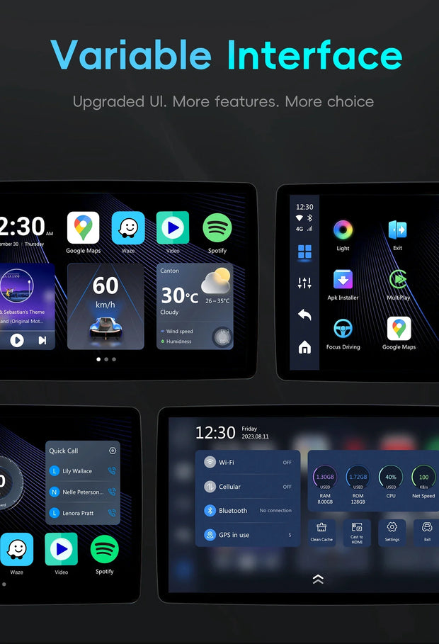 OTTOCAST PICASOU 3 CarPlay AI Box - Draadloze Android Auto TV Box met Mini HDMI voor Toyota, Kia, Hyundai, VW - Voor Netflix en Meer Auto Accessoires - Carplay - QUORE