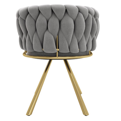 Eetkamerstoel – Stoel – Velvet Stoel – Draaibare Stoel – Comfortabele Stoel – Zachte Velvet Bekleding – 360° Draaifunctie - QUORE
