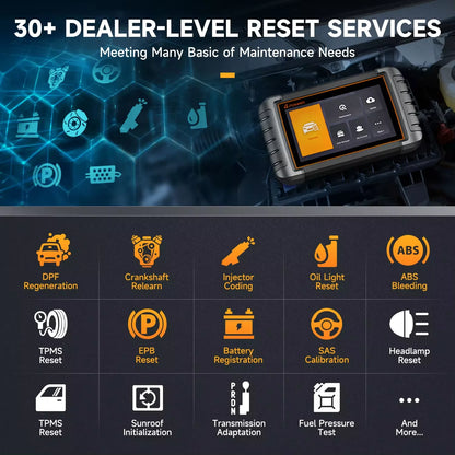 OBD2 Scanner - Diagnosecomputer - OBD - All System Scan - Bi-directionele Test - 30+ Resets - Bidirectionele Functies - 7 Inch - Touchscreen