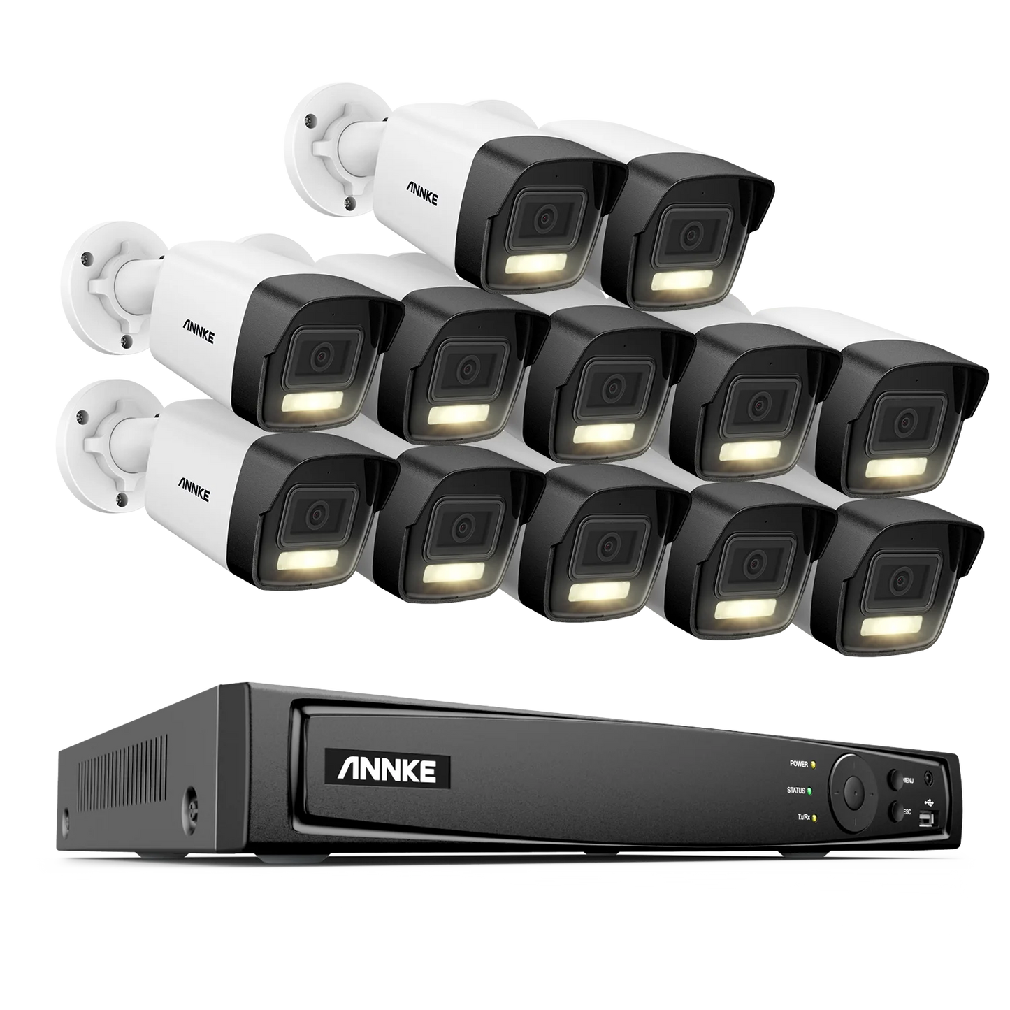 16-kanaals NVR Beveiligingsset – IP Cameraset – Beveiligingscamera Systeem – CCTV Set – Video Bewaking – 12MP Ultra HD Beelden – Smart Dual-Light Nachtzicht