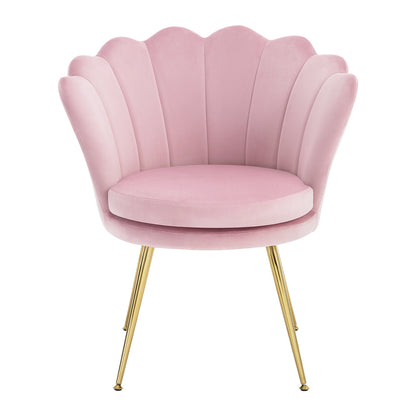 Loungestoel – Bureaustoel – Leesstoel – Make-Up Stoel – Velvet Bekleding – Stevige Metalen Poten