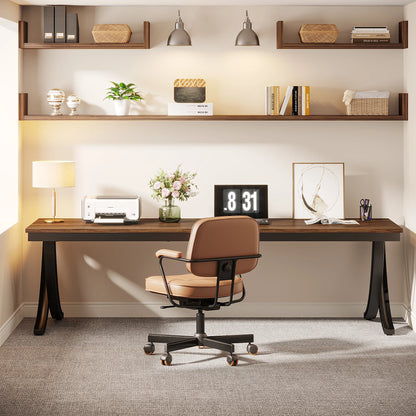 Bureau – Werkplek – Thuiswerkplek – Bureau X-onderstel – 200 Cm Breed – Stevig Houten Blad - QUORE