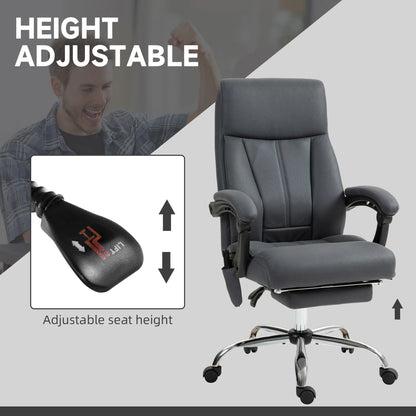 Bureaustoel – Kantoorstoel – Draaistoel – Gamestoel – Office Chair – Massagefunctie Met 6 Punten – Verstelbare Rugleuning Tot 155°