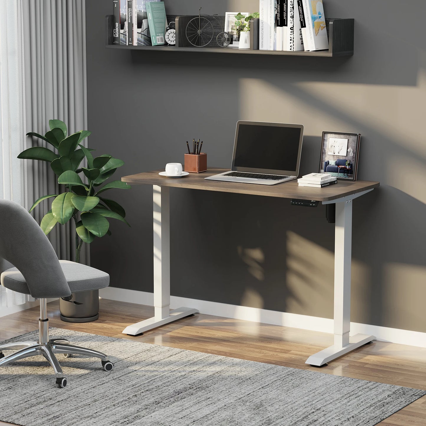 Verstelbare Bureautafel – Elektrisch Bureau – Zit Sta Bureau – Hoogte Verstelbaar – 4 Geheugenstanden – 120 x 60 x 116 cm - QUORE