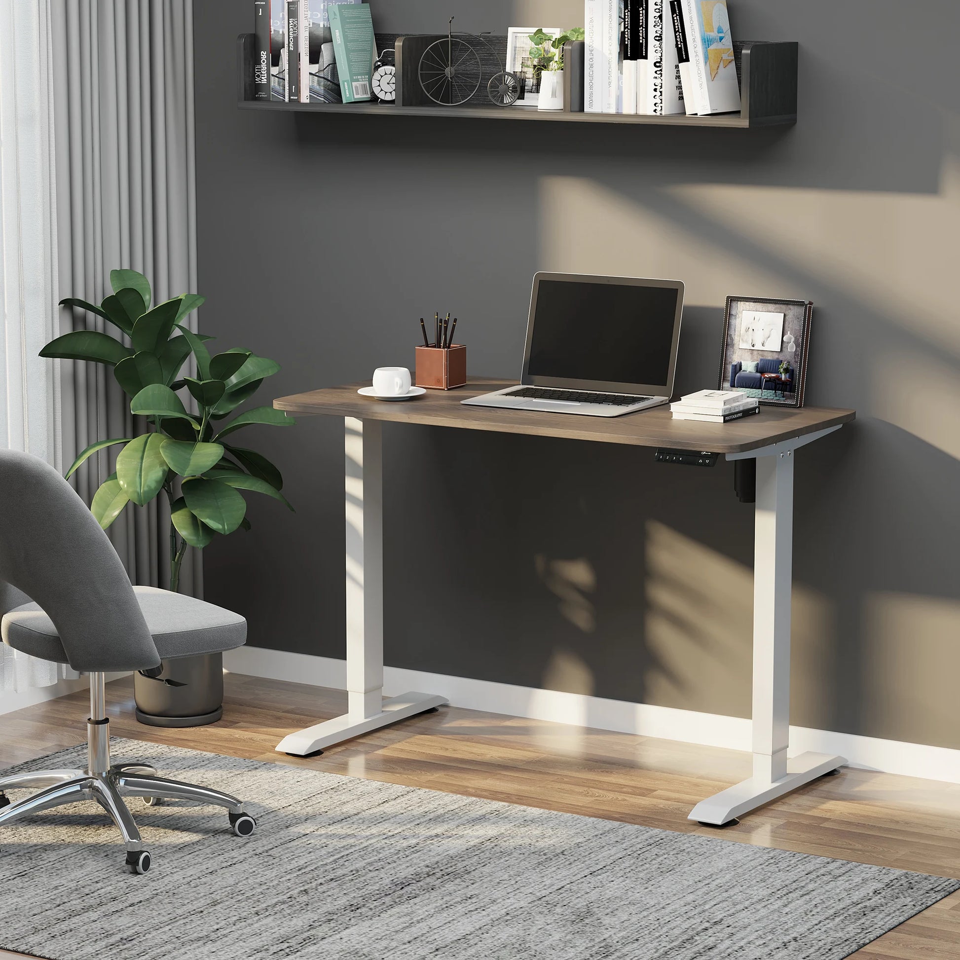 Verstelbare Bureautafel – Elektrisch Bureau – Zit Sta Bureau – Hoogte Verstelbaar – 4 Geheugenstanden – 120 x 60 x 116 cm - QUORE