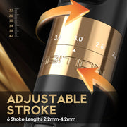 Tattoo Machine - Tattoo Pen - Tattoo Set - Complete Set for Beginners &amp; Advanced - Adjustable Stroke 2.2-4.2mm - Tattoo Machine Pen - 10500Rpm - 12V - 2400mAh - Gold Kit