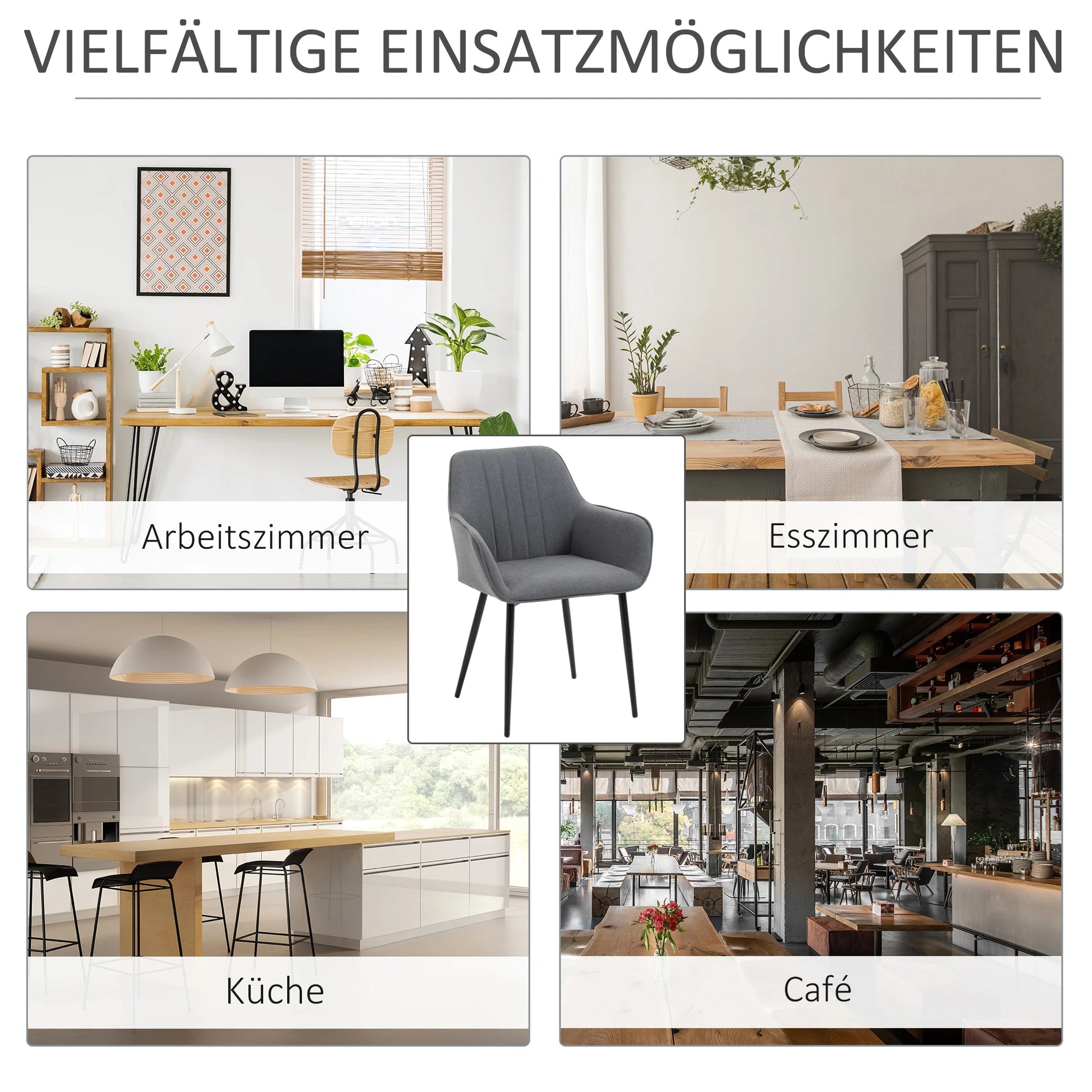 Stoelen – Eetkamerstoelen – Tafelsstoelen – Comfortabele Stoelen – Scandinavisch Design – Ergonomisch – Metalen Pootjes - QUORE