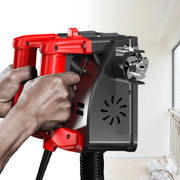 Betonschuurmachine - Wandschuurmachine - Handpalmschuurmachine - 1200W - Stofvrij Schuren - Instelbare Diepte - 3000 TPM - Gangbaar Blad