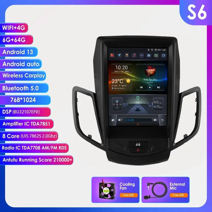 2Din Autoradio – Android Autoradio – Multimedia Speler – Navigatie Systeem – Auto Stereo – Voor Ford Fiesta 2009-2016 – 9,7 Inch Touchscreen – Android 14 Besturingssysteem