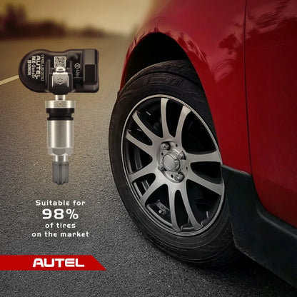 MX Sensor - MaxiTPMS Pad - MaxiTPMS Pad - Bandenspanning Programmeur - MX-Sensor Programmeur - TPMS-tool - 2-in-1-sensor - Metaal - Zilver - QUORE