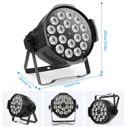 LED Par Licht – RGBW LED Spot – Stage Licht – DJ Verlichting – Discotheek Lamp – Set Van 4 Met DMX512 – 16,7 Miljoen Kleuren – 110W Power