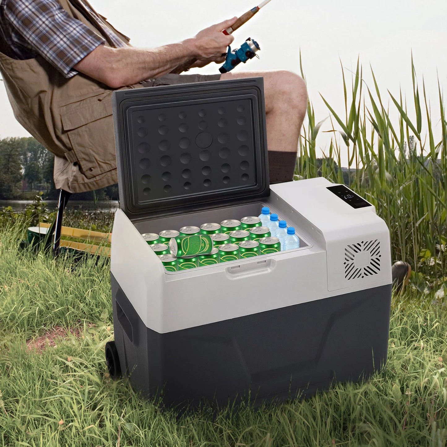 Sihao 30L Portable Small Car Freezer  Mini Car Freezer Refrigerator  Fridge Cooler  Fridge Freezer AC/DC Vehicle  Fridge