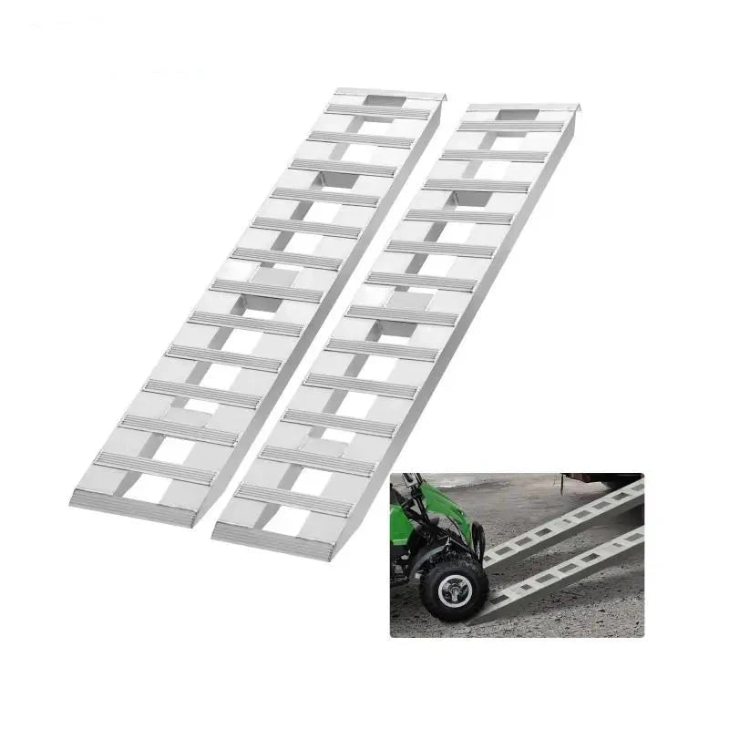 Aluminium Oprijplaten - Oprijplaat Brug Draagbaar - Rolstoelhelling - 6000 LBS Draagkracht - 72x15inch - Antislip & Lichtgewicht - Oprijplank Set - Ramps Voor ATV - Motor - Zitmaaier & Aanhanger - QUORE