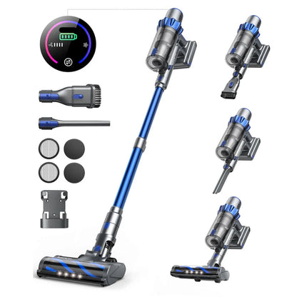 Steelstofzuiger - Vacuum Cleaner - Draadloze Stofzuiger- Kruimeldief Snoerloos - 500W - 48KPA Zuigkracht - Handstofzuiger - Tot 55 Min Oplaadtijd -  Anti-Winding Borstel en 1.5L Groot Stofreservoir - voor Tapijt, Vloer & Auto - QUORE