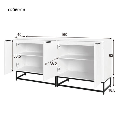 Sideboard – Dressoir – Opbergkast – Kast – Tweede Deuren – Hoogwaardig Spaanplaat – 160 Cm Breed