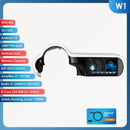 9 inch Android autoradio – Multimedia speler – Navigatiesysteem – Touchscreen stereo – Draadloze CarPlay – 4G optie – Helder HD scherm – Stemcontrole