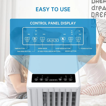 Mobiele Airconditioner – Verplaatsbare Airco – Koelapparaat – Ontvochtiger – Ventilator – 7.000 BTU – 3-In-1 Functie