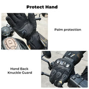Heated Gloves - Winter Leather Gloves - Rechargeable Heated Gloves - Waterproof Gloves - Winter Moto Heated Gloves - Battery Powered Heated Gloves - For Motorcycle, Ski Camping - Leather - Extra Large