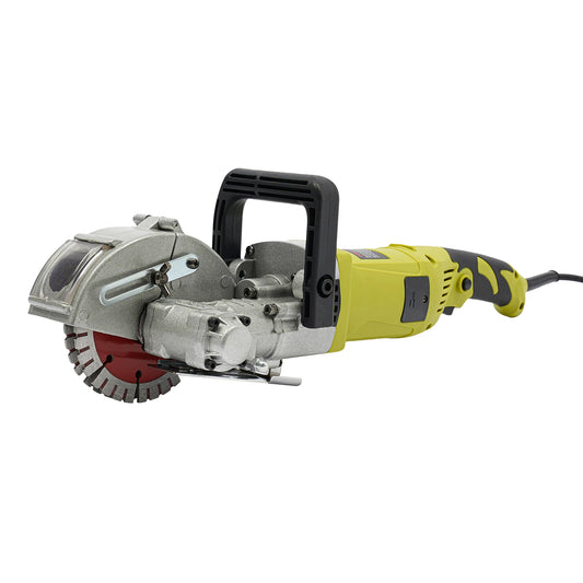 Muurfrees - Muurfrees Sleufmachine - Betonfrees - Betonsnijder - Elektrisch - Cirkelzaag - 4000W - Waterkoeling - In Diepte - en Breedte Instelbaar - Groeffrees - Voor Muur & Wand