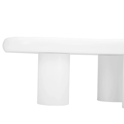 Salontafel Wolkenvorm – Koffietafel – Tafel – Woonkamertafel – Middentafel – Wit – MDF Met Viltglijders – Compact 97x67x32 cm