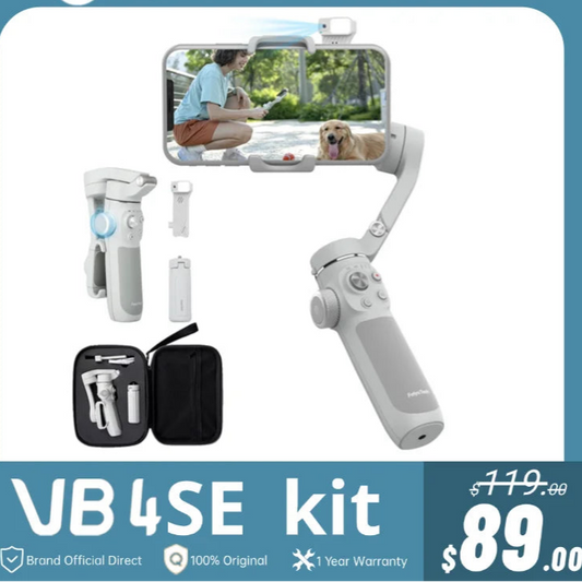Smartphone stabilisator - Stabilisator - Handheld gimbal stabilizer - Tripod - 315 gram - Grijswit