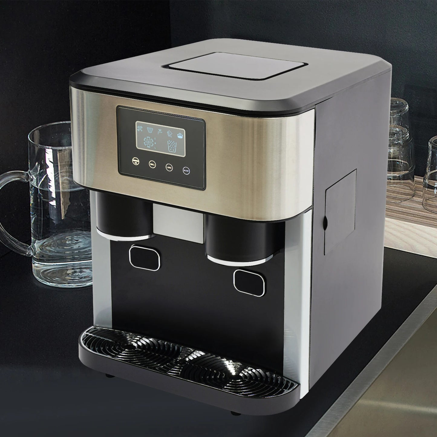 IJsmaker – IJsblokjesmaker – Crushed Ice Machine – IJsblokjesmachine – 1,8 Liter Reservoir – 100-150W Motor