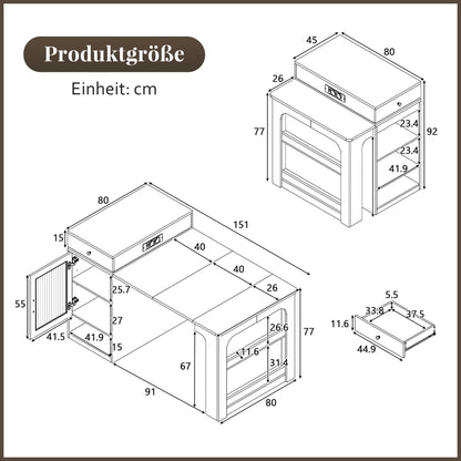 Kitchen island with wheels, extendable dining table with removable tabletop, bar table with power strips, serves kitchen island