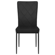 Chair - Dining Room Chairs - Set of 4 Velvet Dining Room Chairs - Ergonomic - Metal Legs - High Backrest - Comfortable &amp; Stable - For Kitchen - Dining Room - 42x94.5x 59cm - Black Velvet