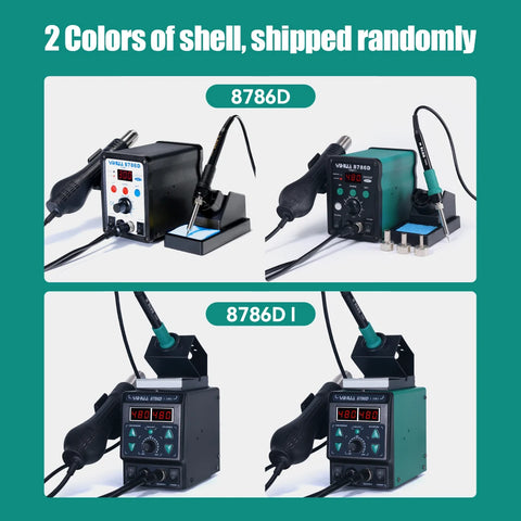 Yihua - Soldering Iron - Hot Air Soldering Station - DIY Digital Rework Station - Phone Repair - BGA SMD Soldering Tool - Welding Station - 8786D - EU Pulg - 220V