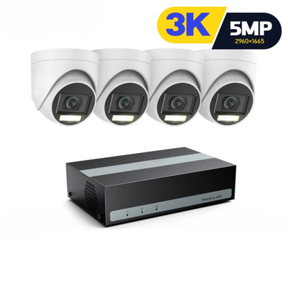 Beveiligingscamera – Bewakingscamera – Complete 4-Camera Beveiligingsset – Surveillance Set – Veiligheidsset – 8CH – 5MP Resolutie – Nachtzicht Tot 25 Meter - Geen Ingebouwde HDD