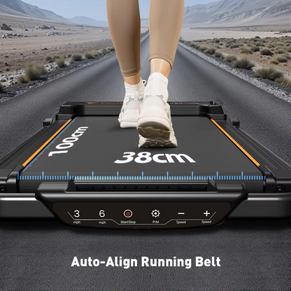 Loopband - Loopbanden - Wandelband - Walking Pad - Treadmill - Opvouwbaar - met LED-Display - Max Snelheid 1-6KM/h - 2.5 PK Motor - 40dB - 120kg Max. Belasting - 8 Lagen Loopgordels - 119.5 x 56 x 100.3cm - Zwart