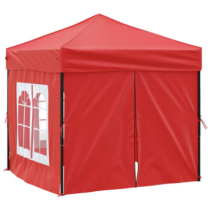 Paviljoen - Tuinpaviljoen - Partytent - Tuintent - Pop-up Kliksysteem - Stabiel - Vouwtent - met 4 zijpanelen - Opvouwbaar - Waterdicht - Hoogte Verstelbaar - 50+UV-Bescherming - voor Tuin - Buiten - Achtertuin - 210D Oxford-stof - 2 x 2 m - Rood