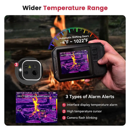 Warmtescanner – Thermische Camera – Infraroodcamera – Warmtebeeldcamera – Temperatuurmeter – 256x192 Resolutie – IP54 Waterdicht